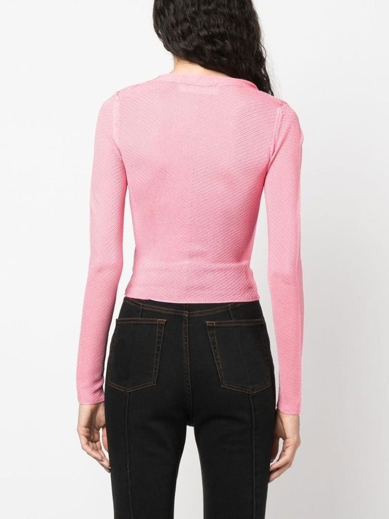 Pink Buckle Detail Cardigan