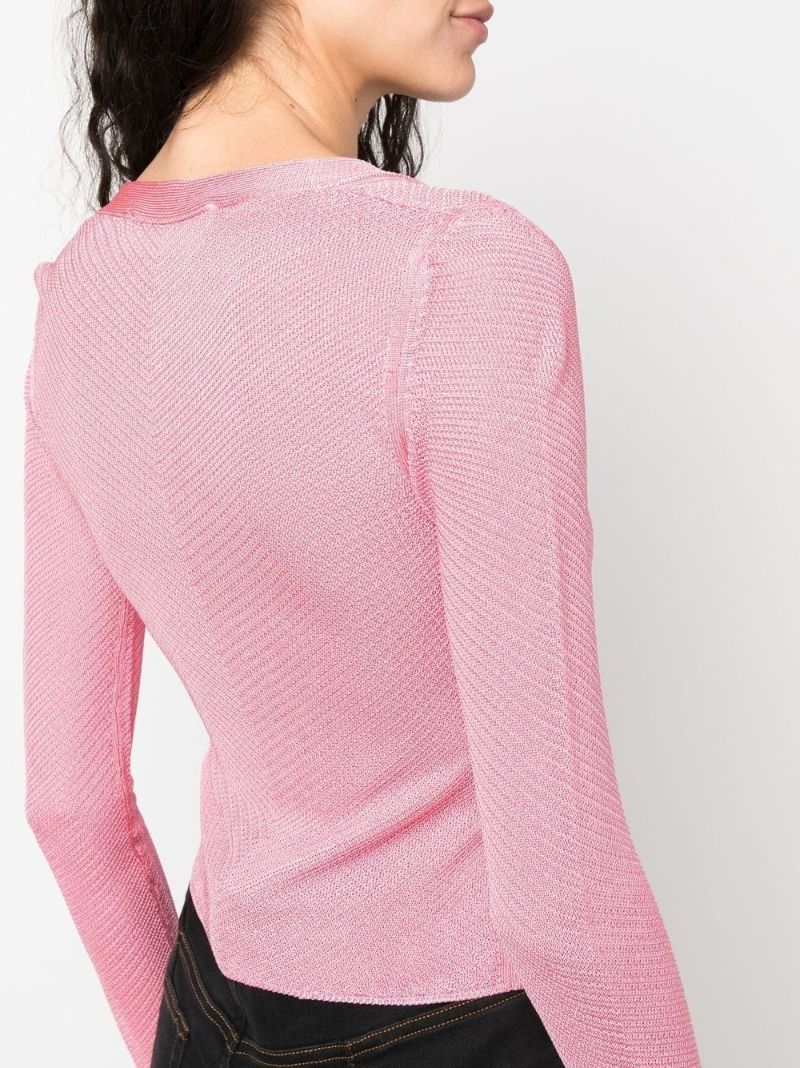 Pink Buckle Detail Cardigan