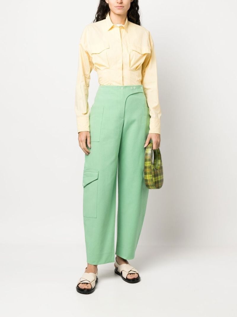 Green Tapered Cargo Trousers