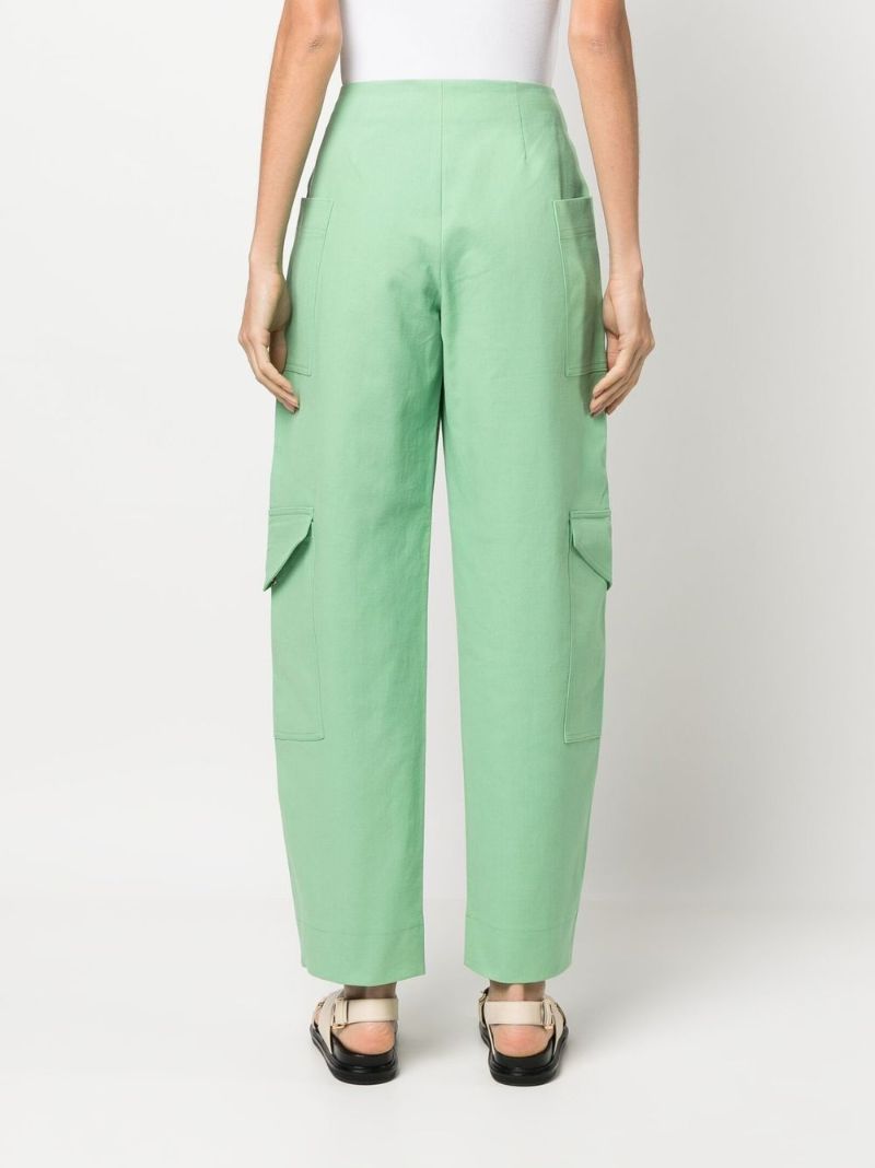 Green Tapered Cargo Trousers