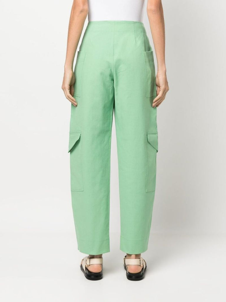 Green Tapered Cargo Trousers