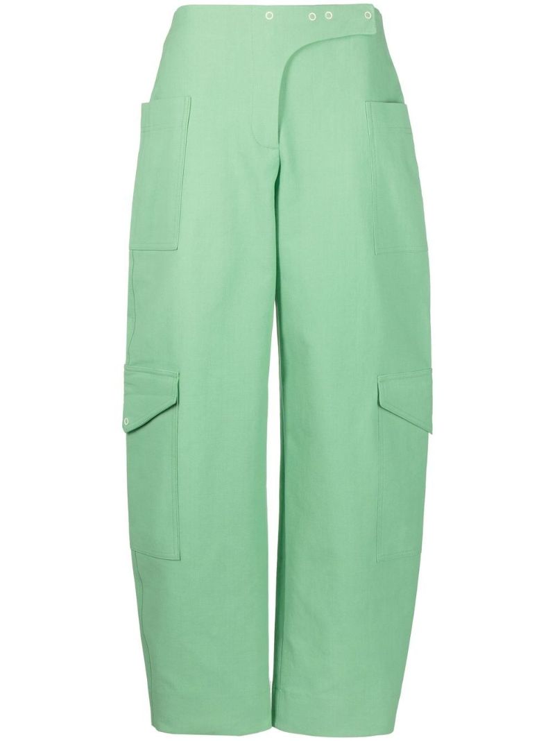 Green Tapered Cargo Trousers