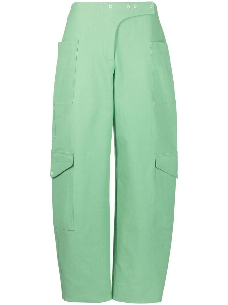 Green Tapered Cargo Trousers
