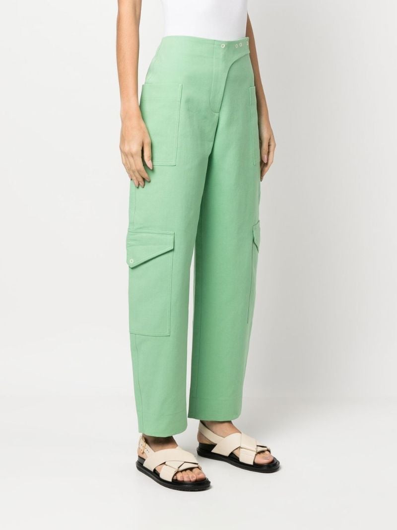 Green Tapered Cargo Trousers