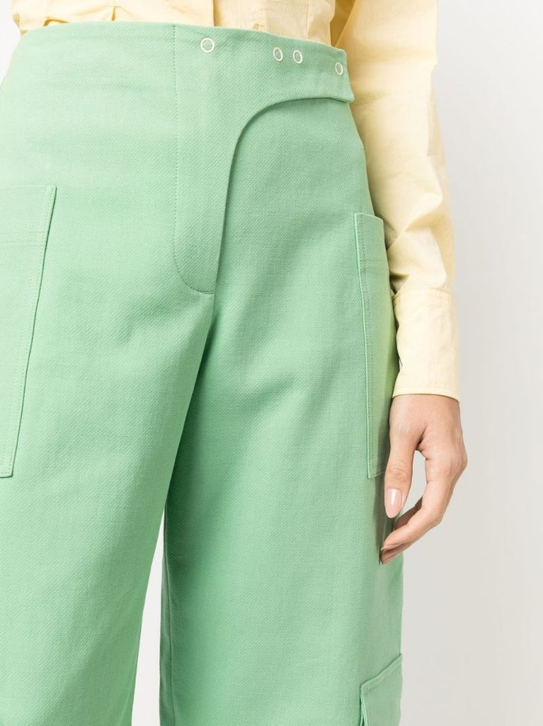 Green Tapered Cargo Trousers