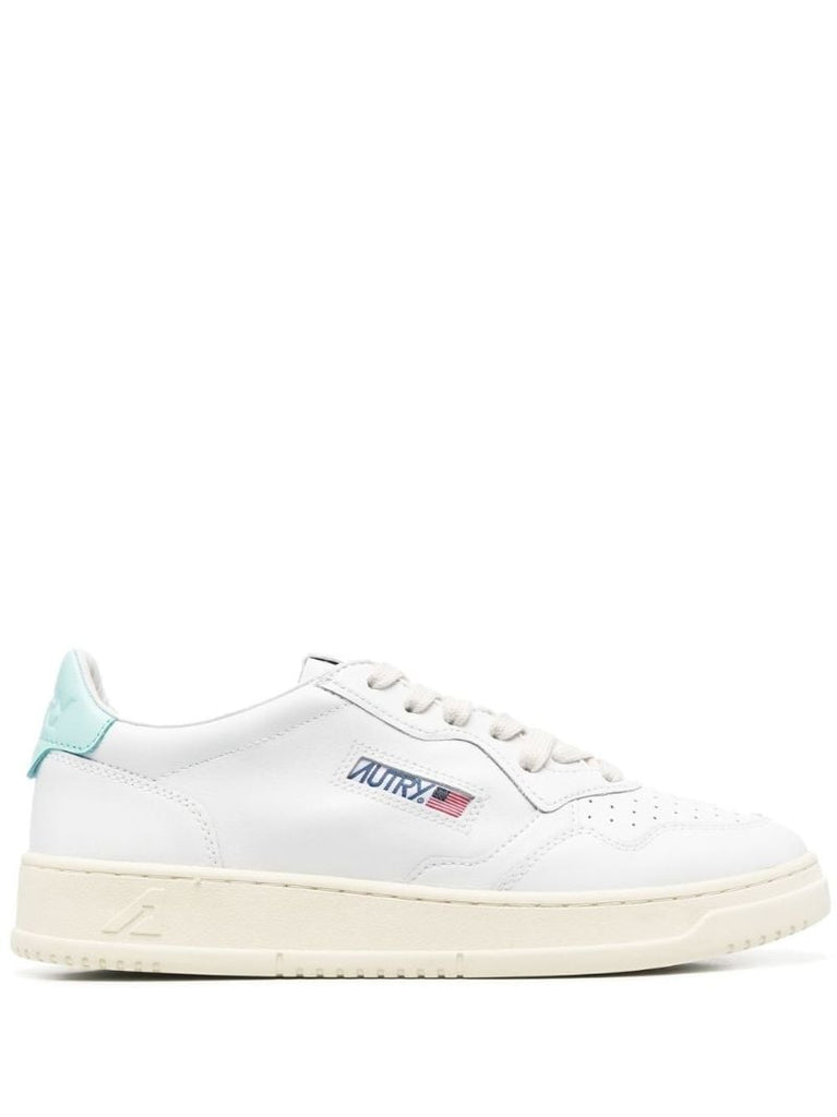White Medalist Leather Sneakers