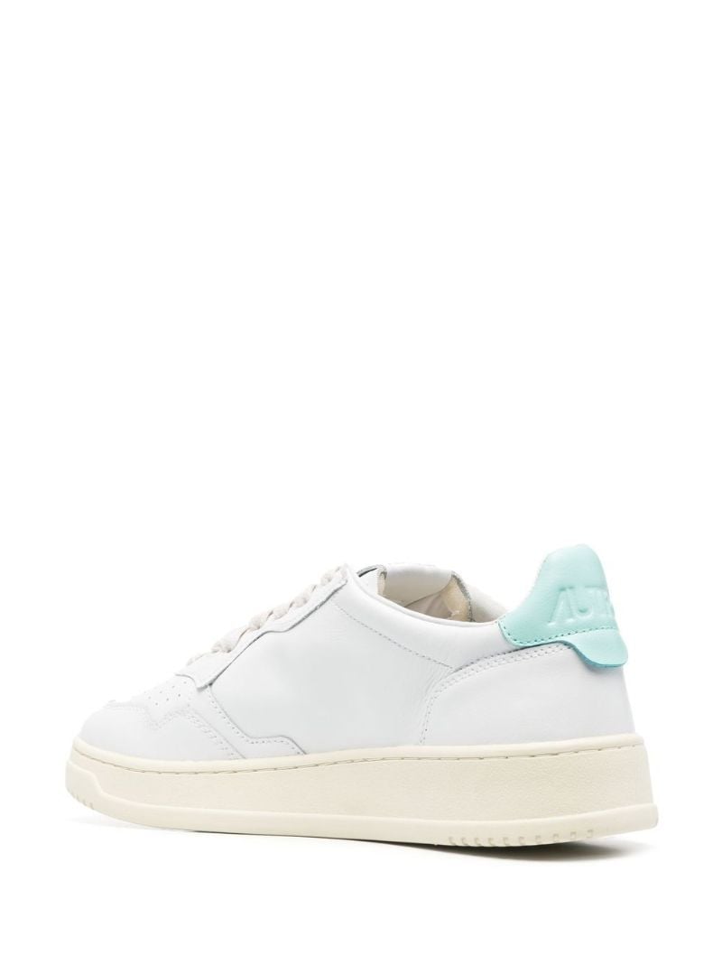 White Medalist Leather Sneakers