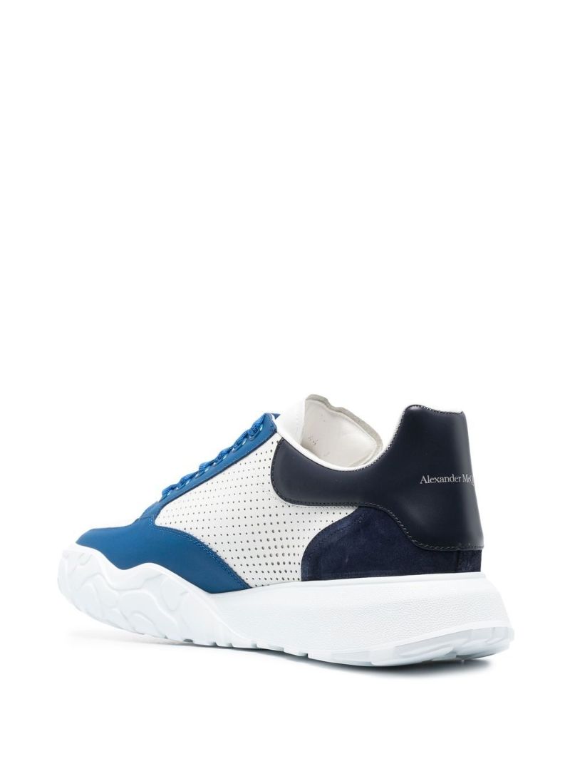 Blue Court Leather Sneakers