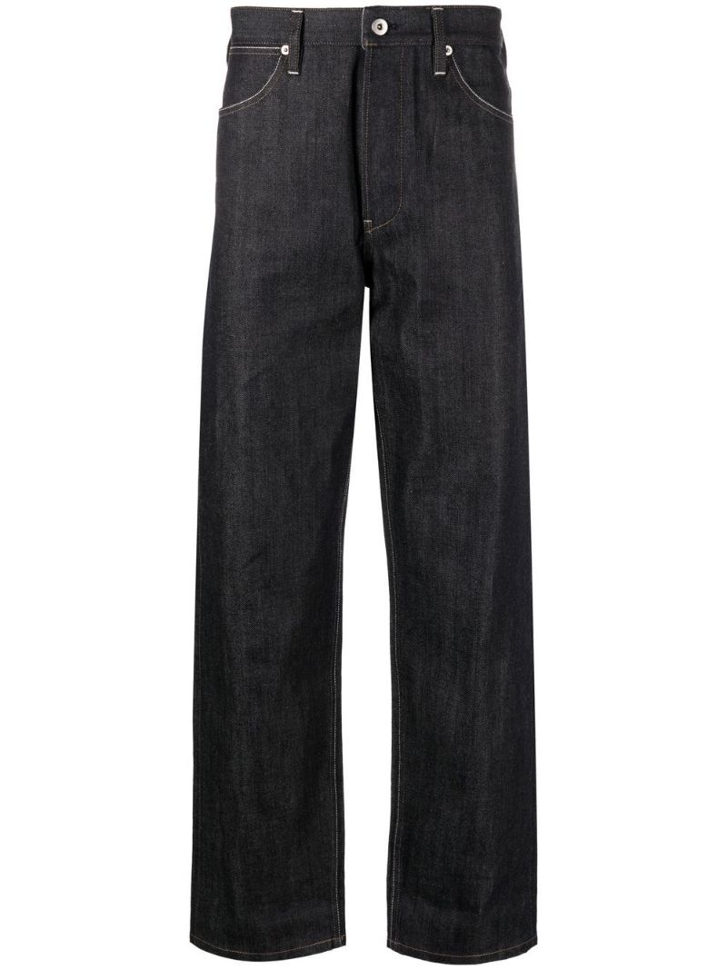Blue Straight-leg Jeans