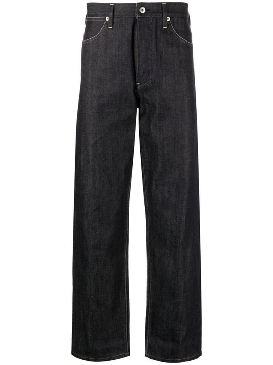 Blue Straight-leg Jeans