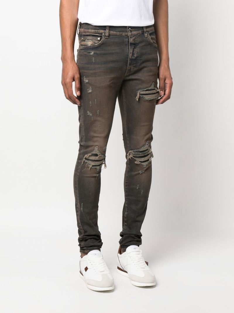 Blue Mx1 Ripped Skinny Jeans