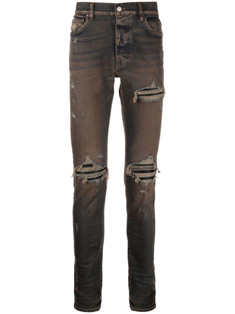 Blue Mx1 Ripped Skinny Jeans