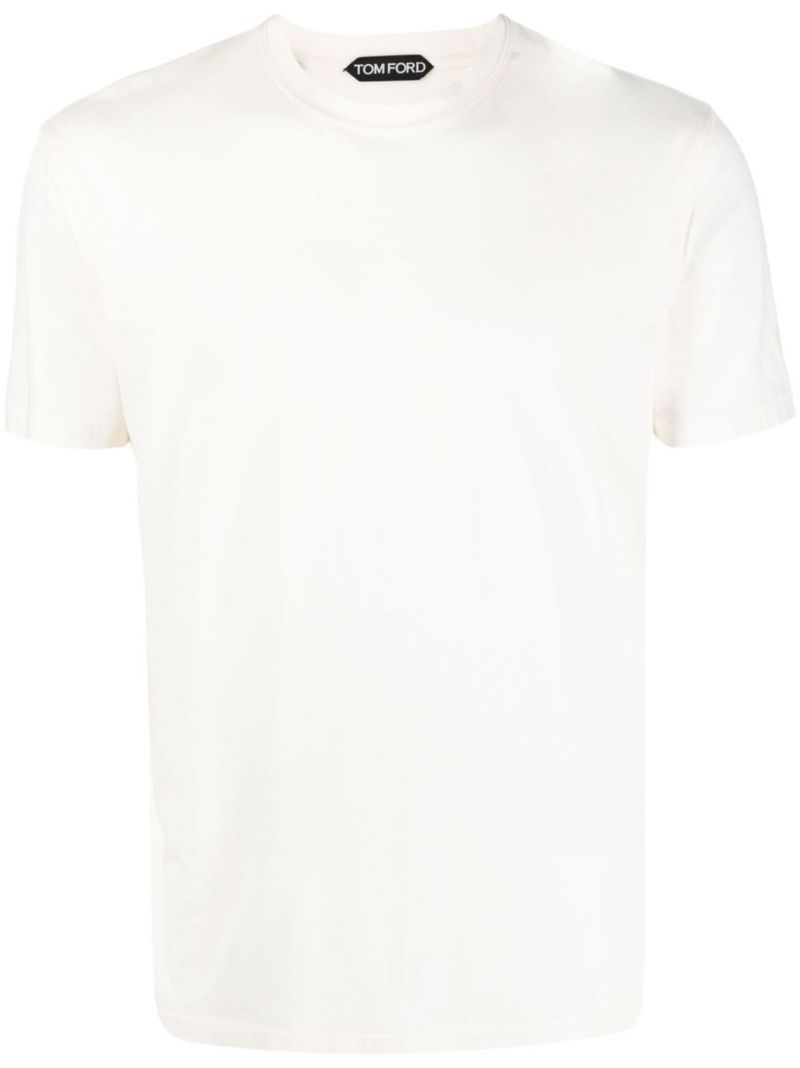 White Crew-neck Lyocell T-shirt
