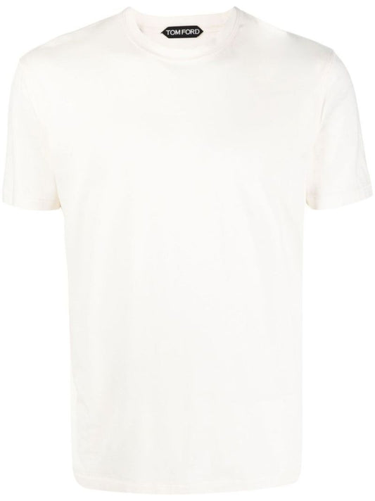 White Crew-neck Lyocell T-shirt