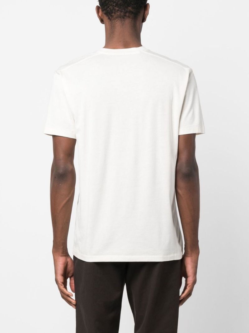 White Crew-neck Lyocell T-shirt
