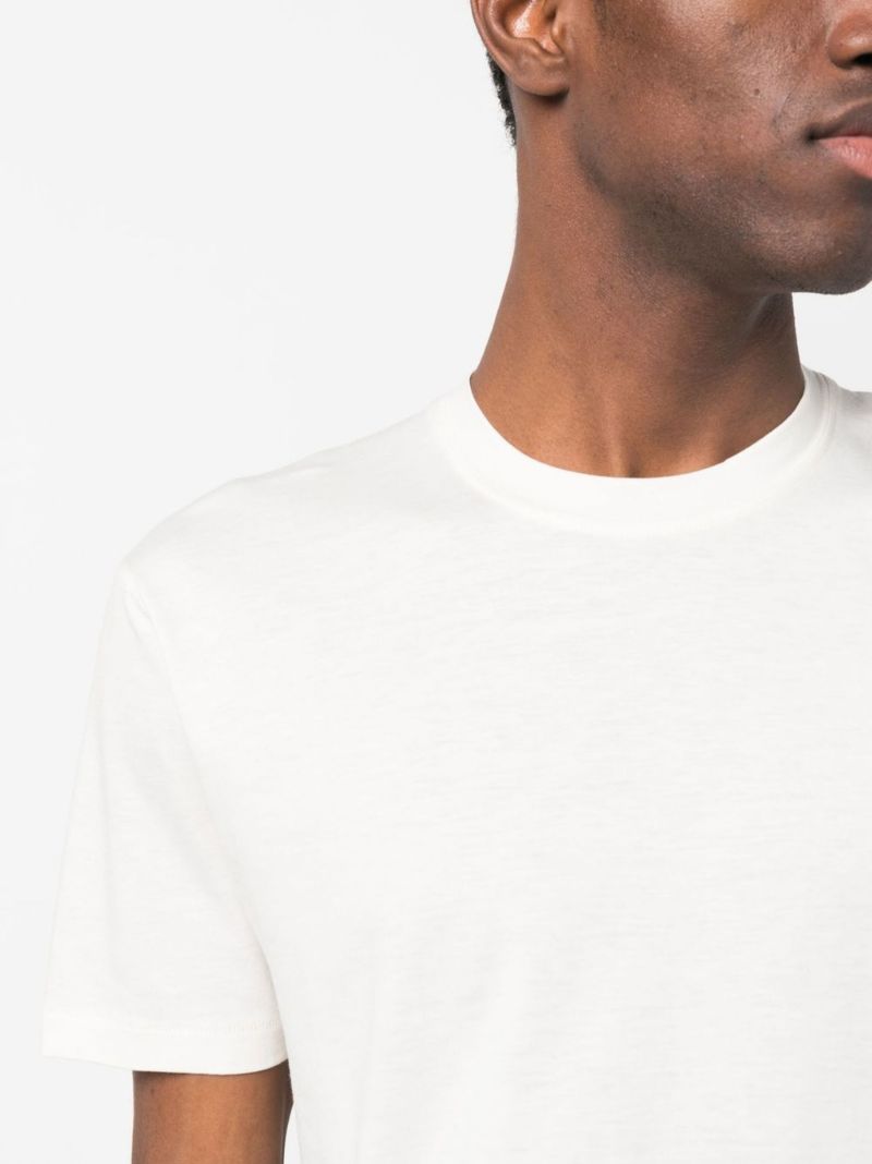 White Crew-neck Lyocell T-shirt