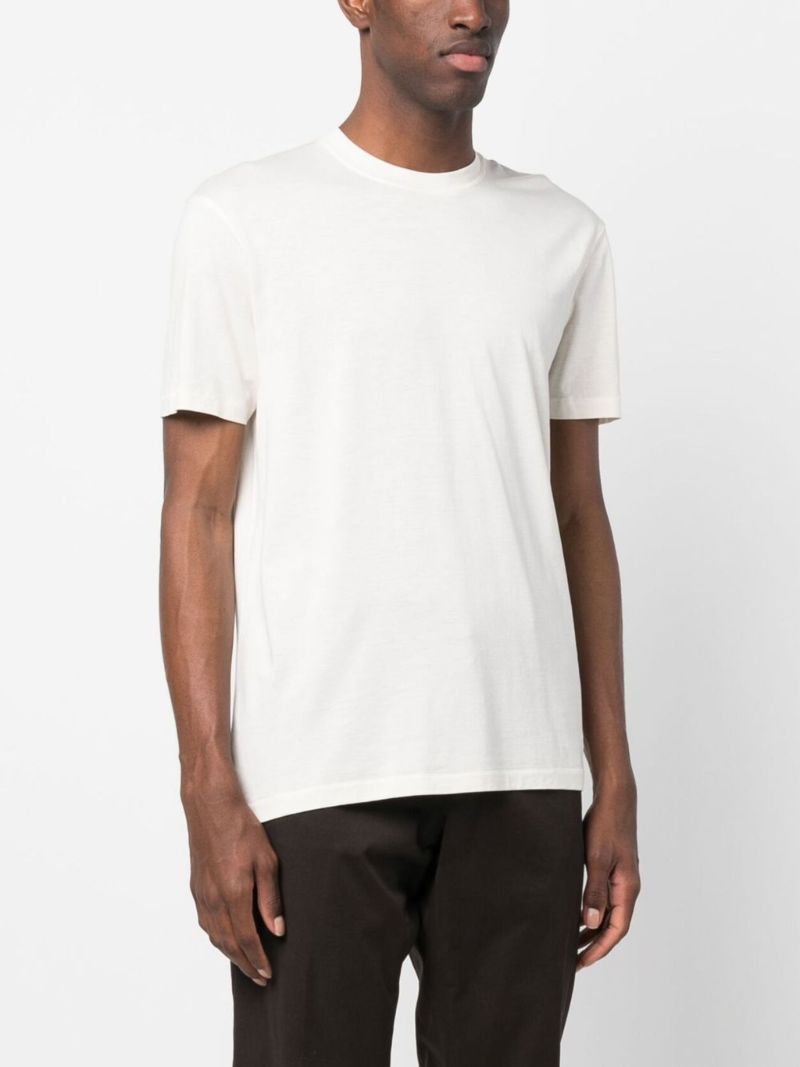 White Crew-neck Lyocell T-shirt