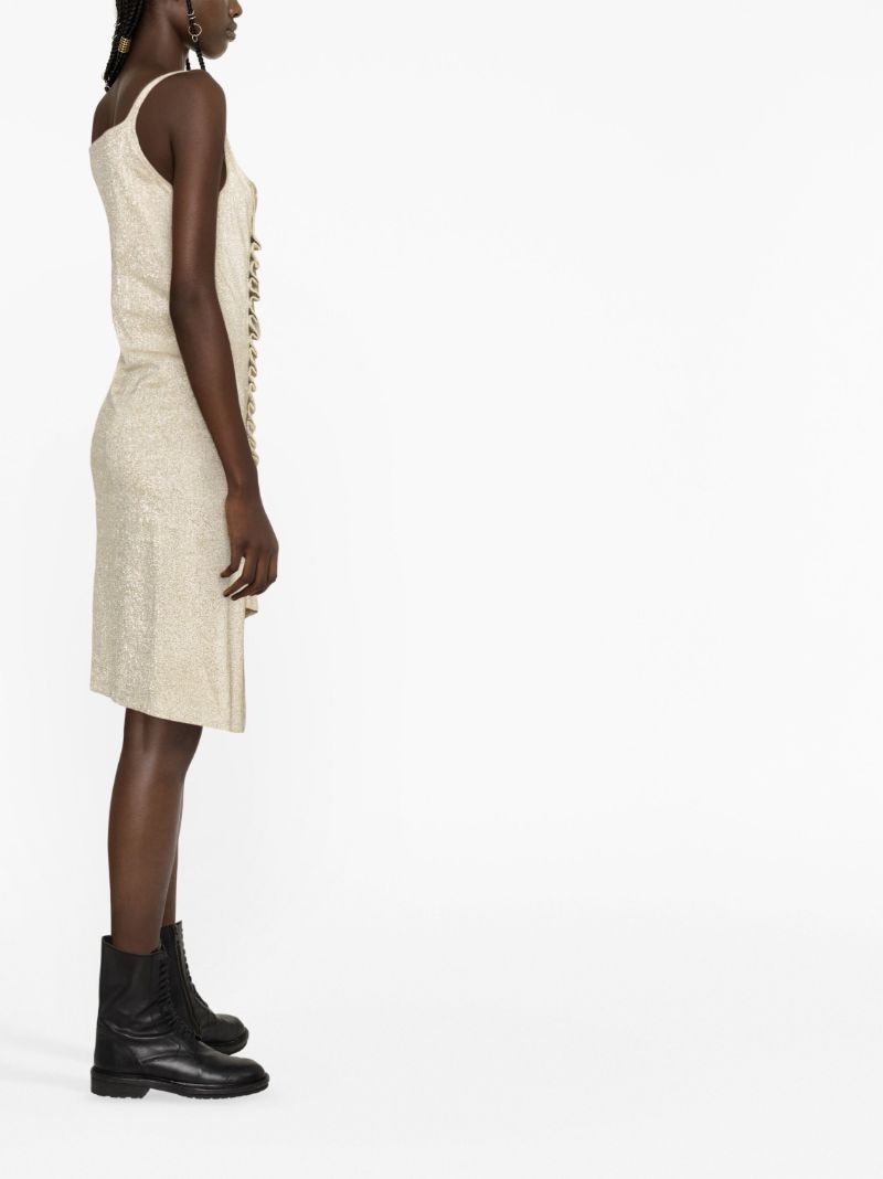 Gold Metallic Sleeveless Dress