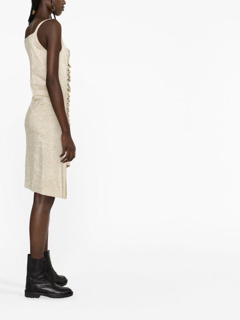 Gold Metallic Sleeveless Dress
