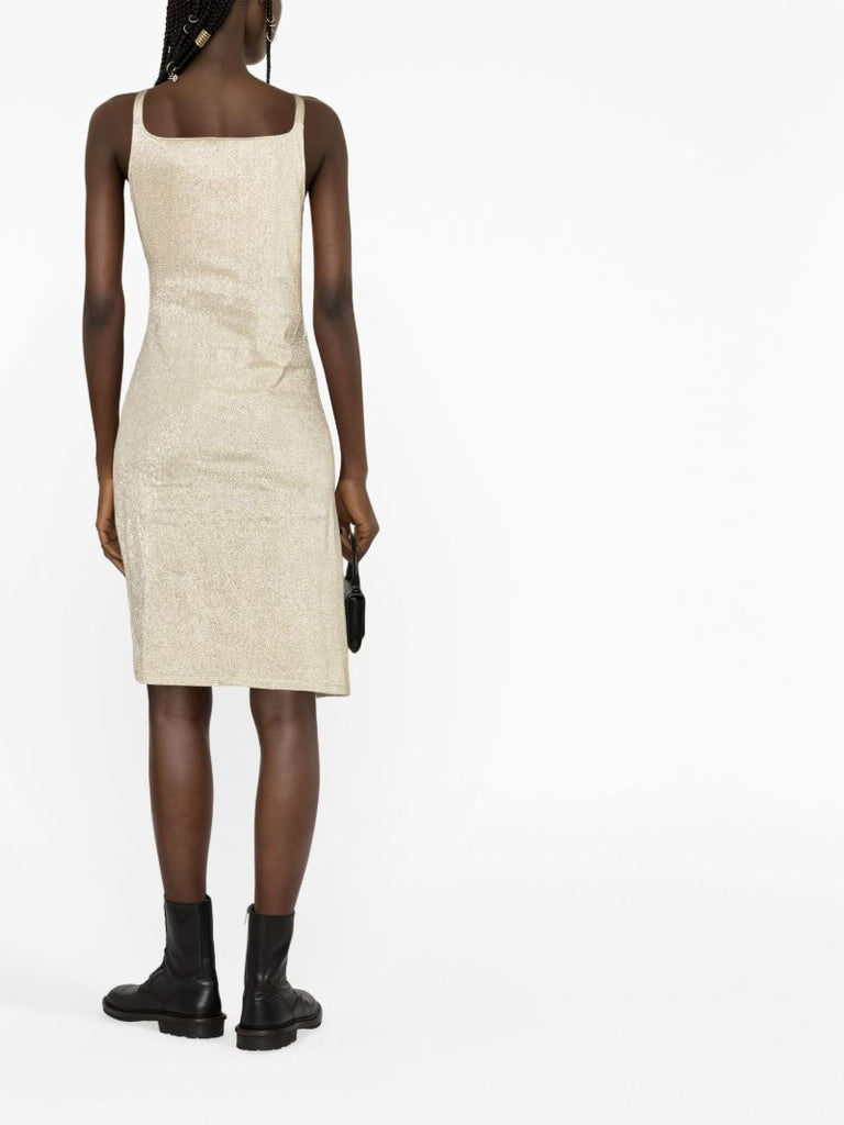 Gold Metallic Sleeveless Dress