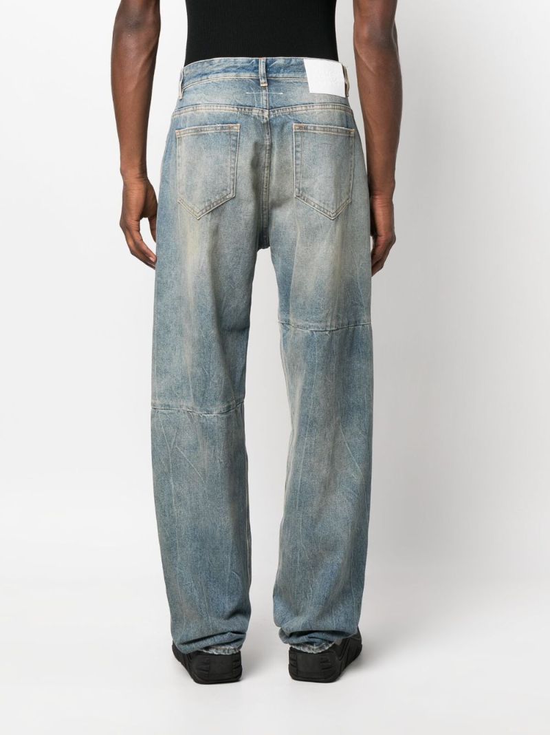 Blue Straight-leg Jeans