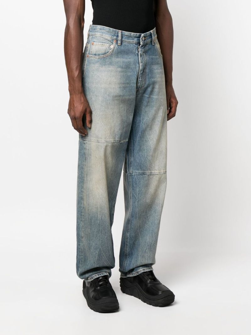 Blue Straight-leg Jeans