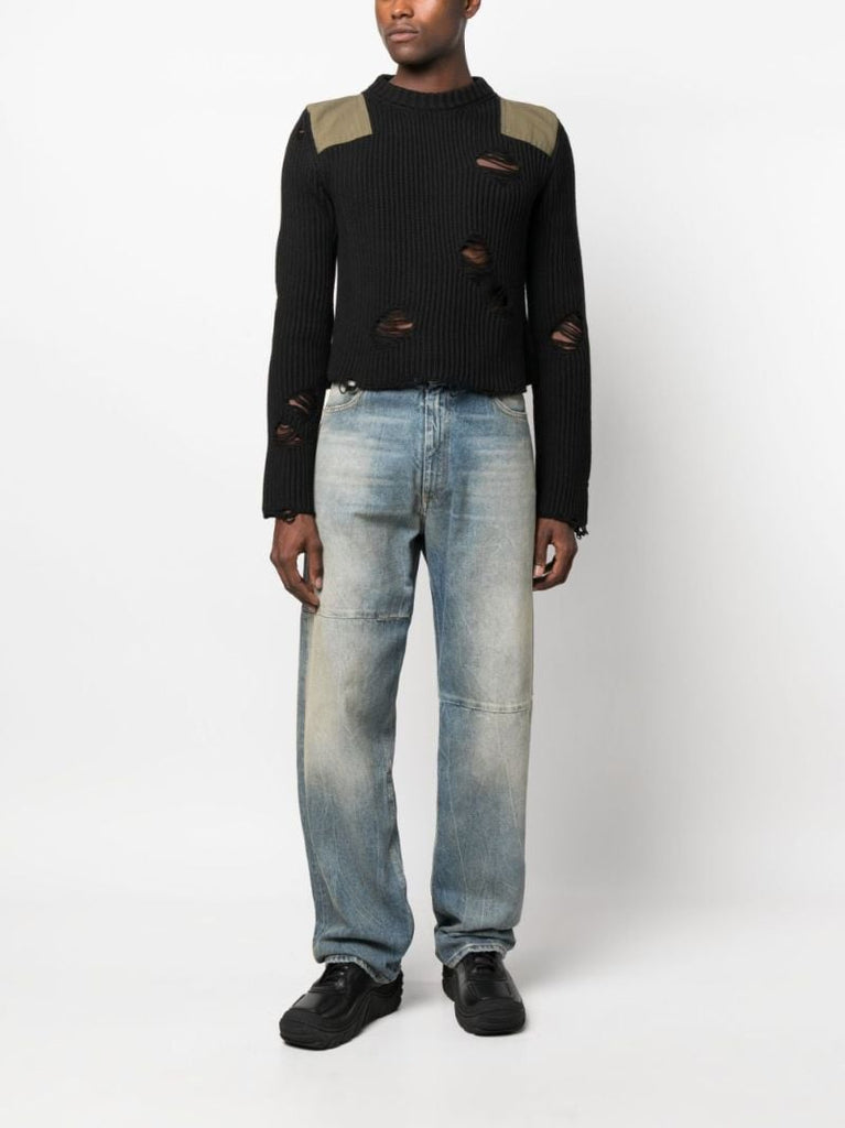 Blue Straight-leg Jeans
