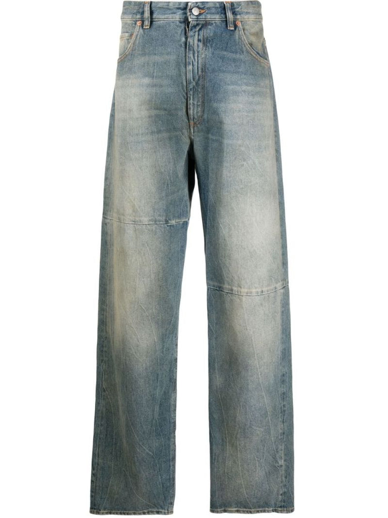 Blue Straight-leg Jeans