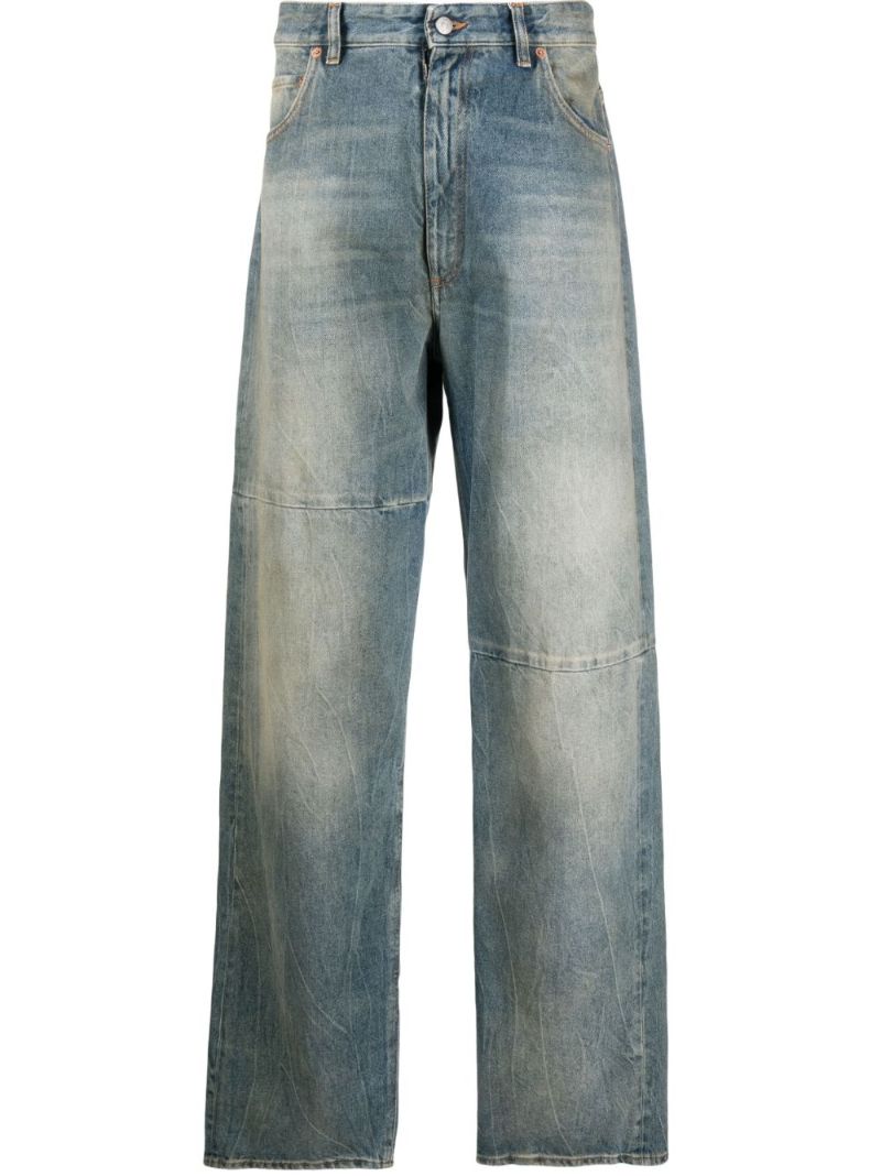 Blue Straight-leg Jeans