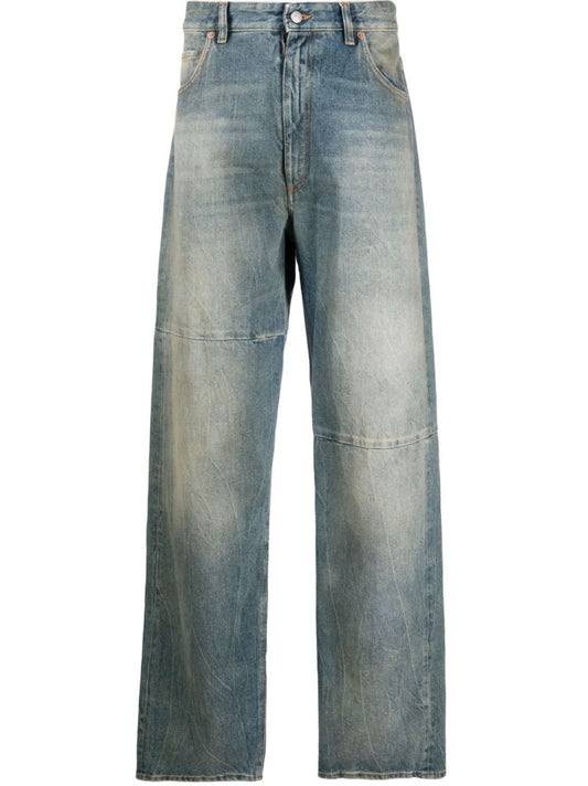 Blue Straight-leg Jeans