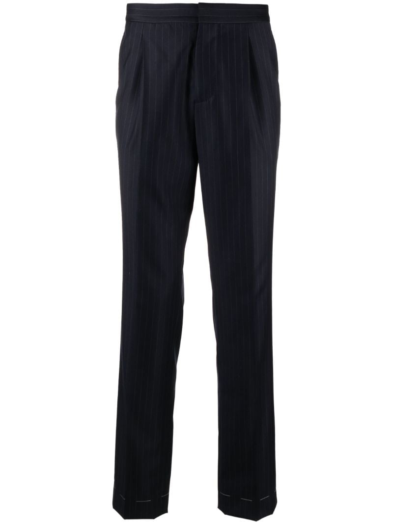 Blue Pinstripe Tailored Trousers