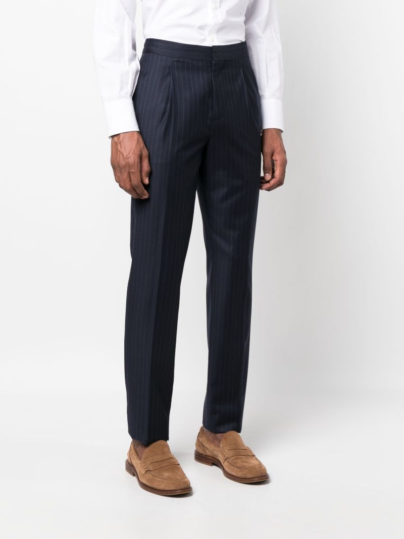 Blue Pinstripe Tailored Trousers