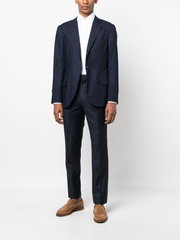 Blue Pinstripe Tailored Trousers