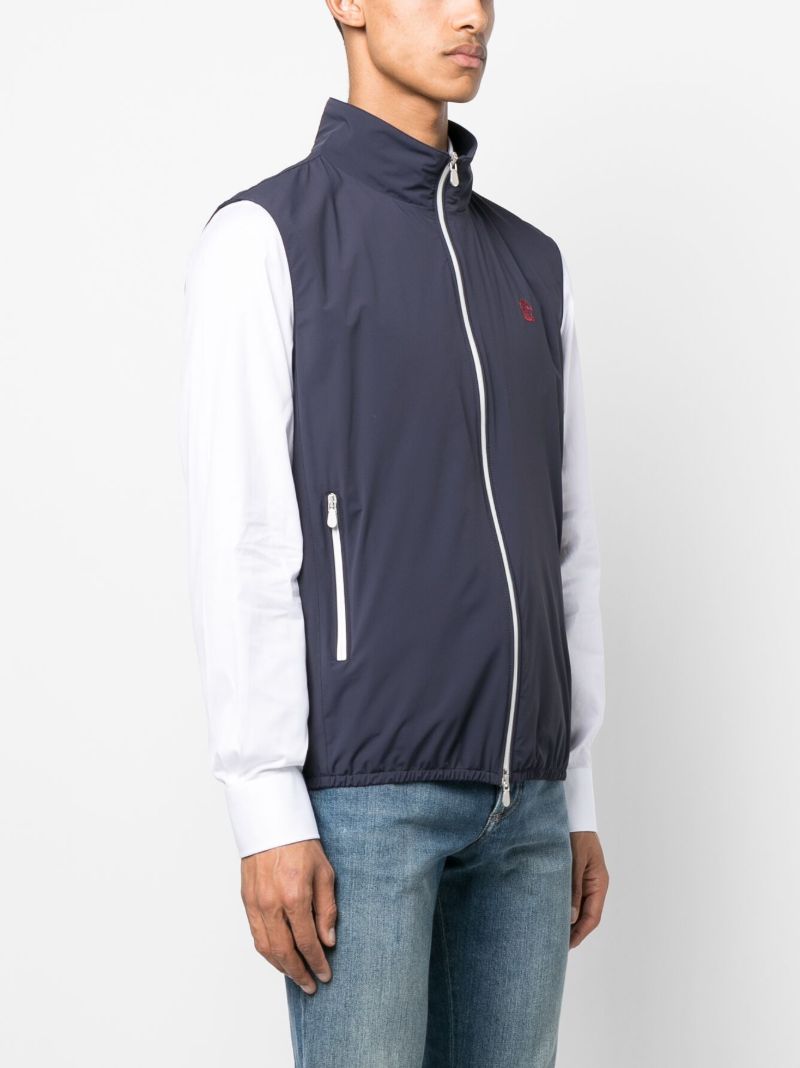 Blue Zip-up Waistcoat