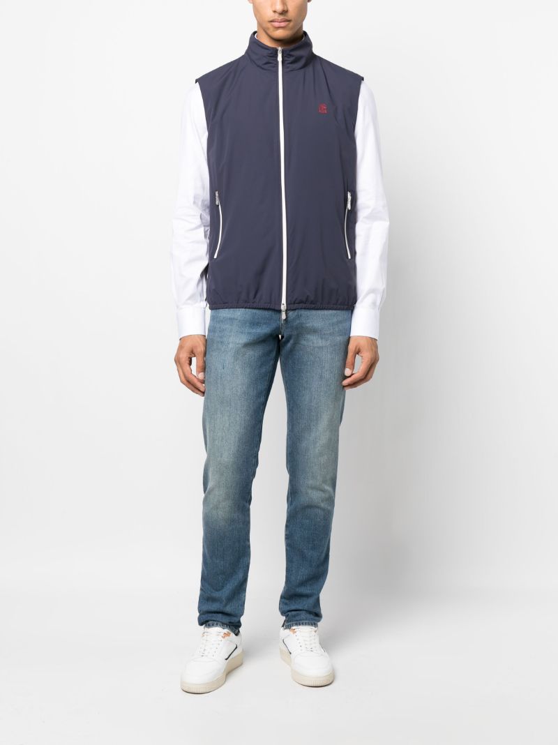 Blue Zip-up Waistcoat