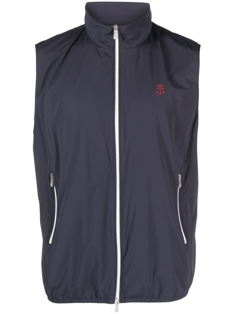 Blue Zip-up Waistcoat