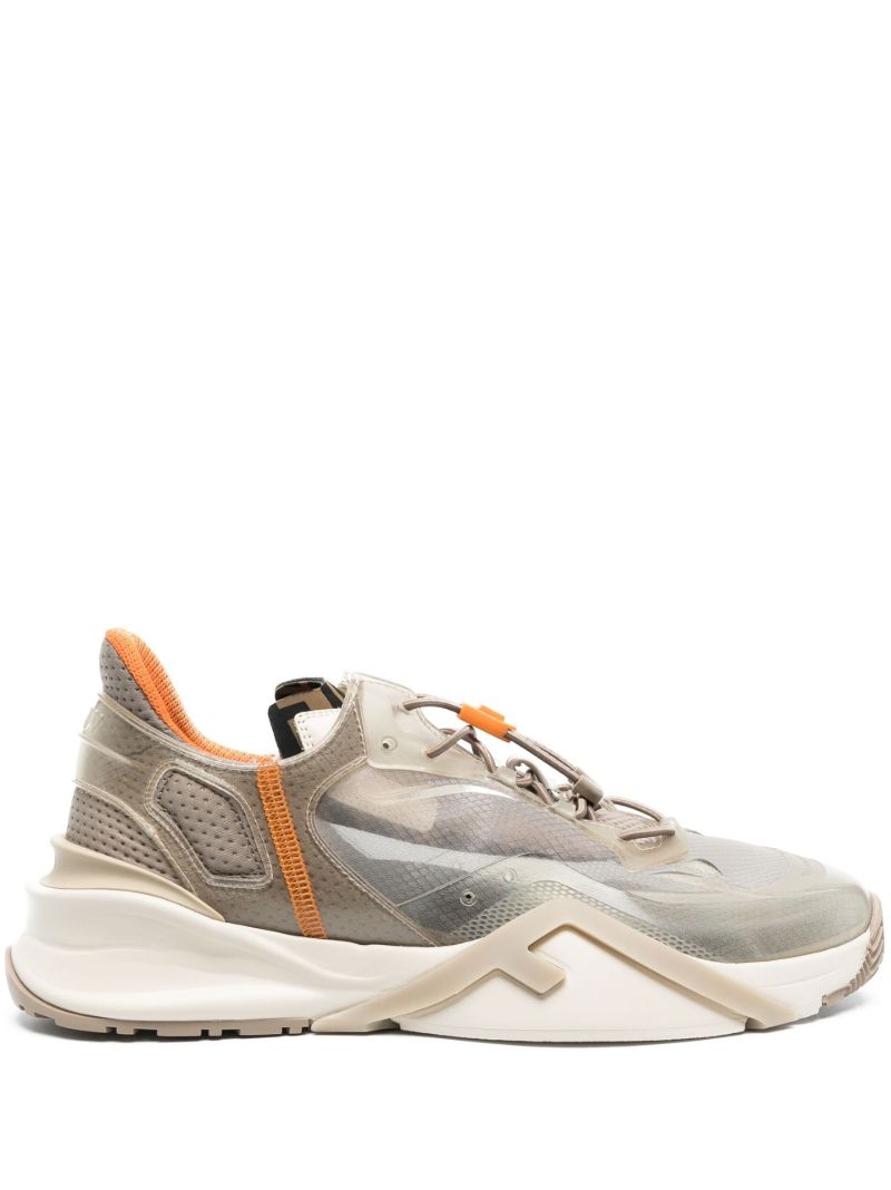 Neutral Fendi Flow Panelled Runner Sneakers