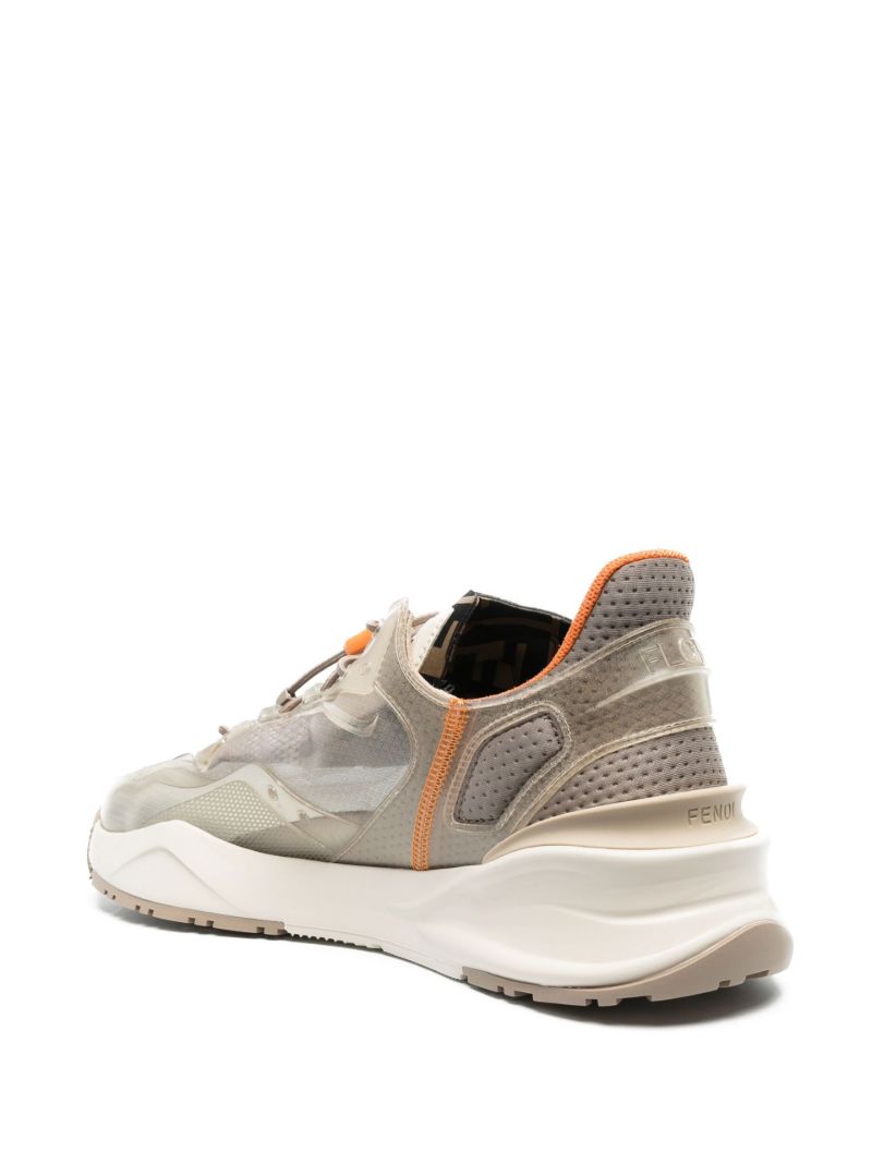 Neutral Fendi Flow Panelled Runner Sneakers