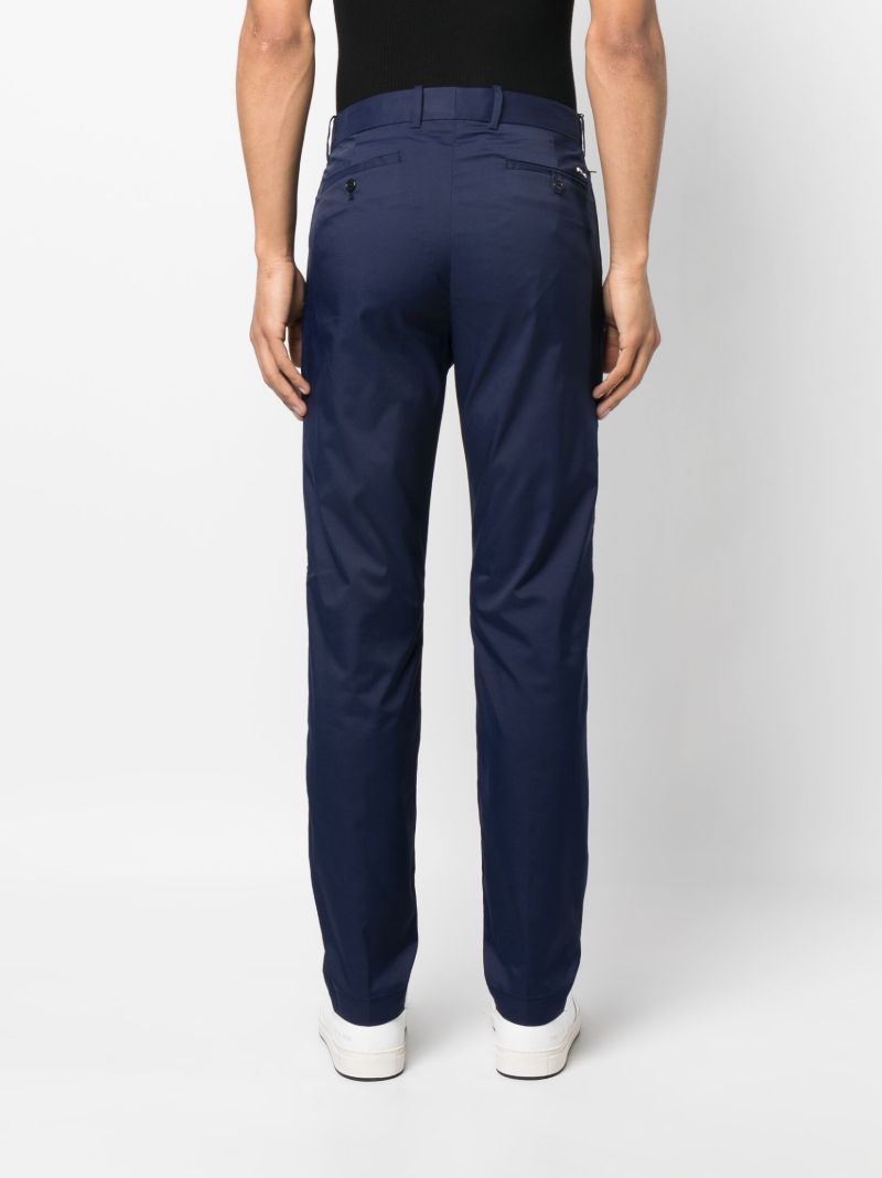 Blue Tailored Slim-fit Trousers
