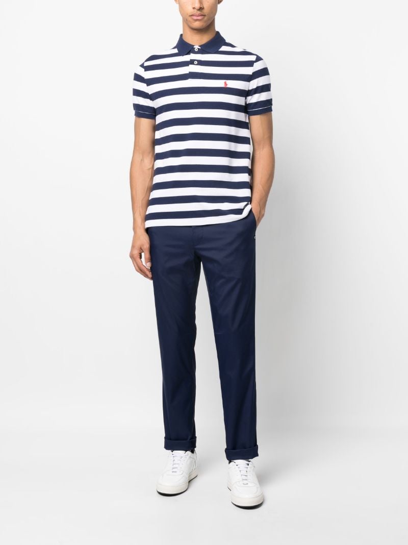 Blue Tailored Slim-fit Trousers