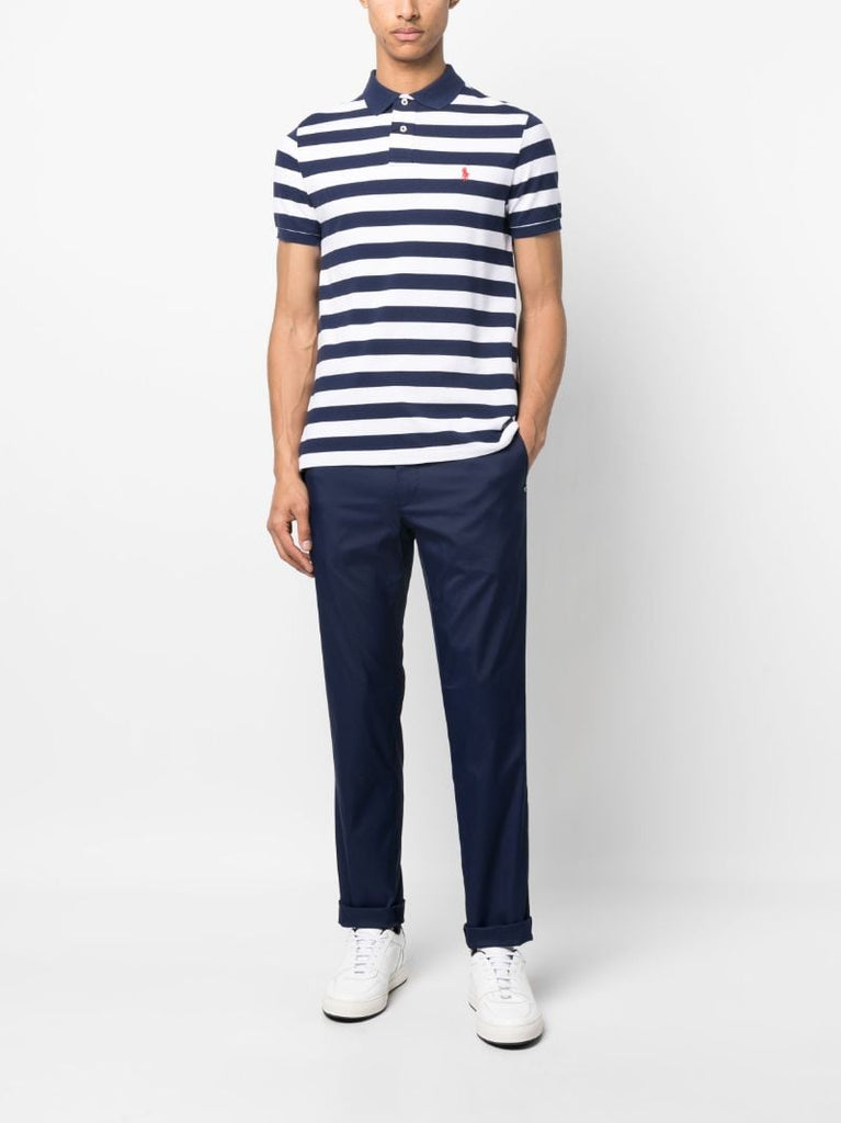 Blue Tailored Slim-fit Trousers