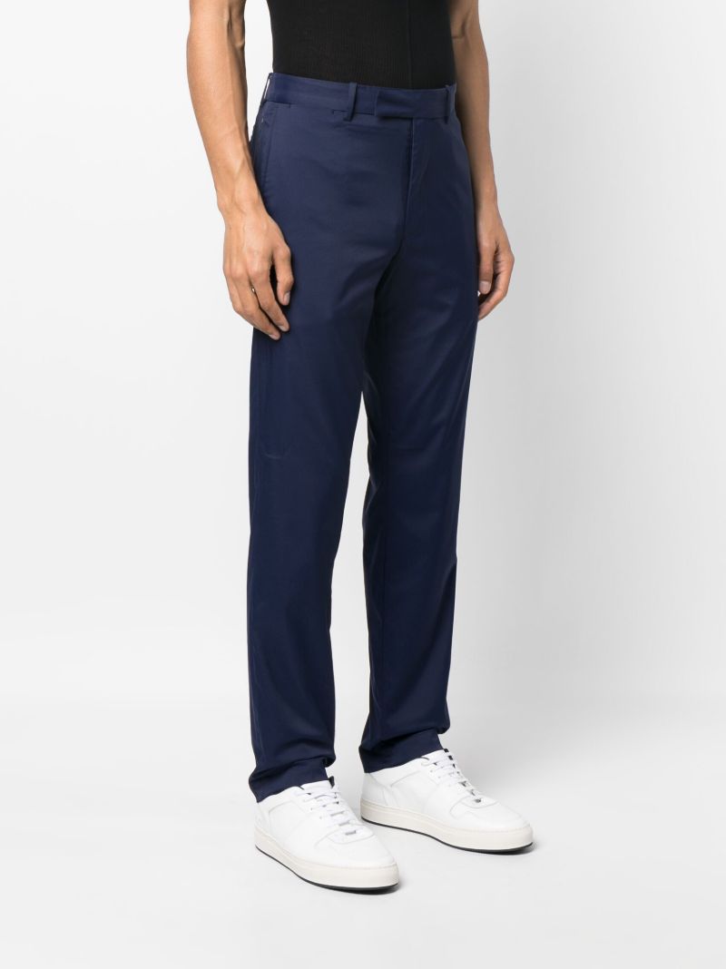 Blue Tailored Slim-fit Trousers