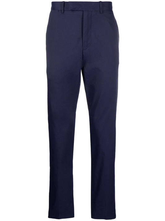 Blue Tailored Slim-fit Trousers