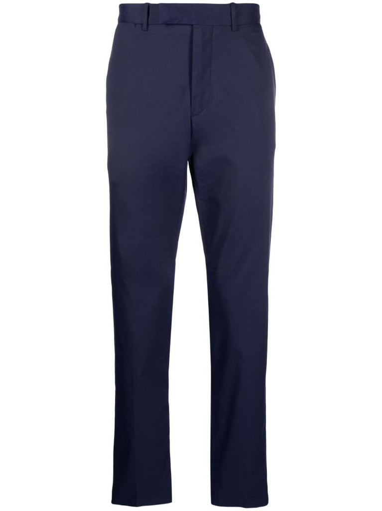Blue Tailored Slim-fit Trousers