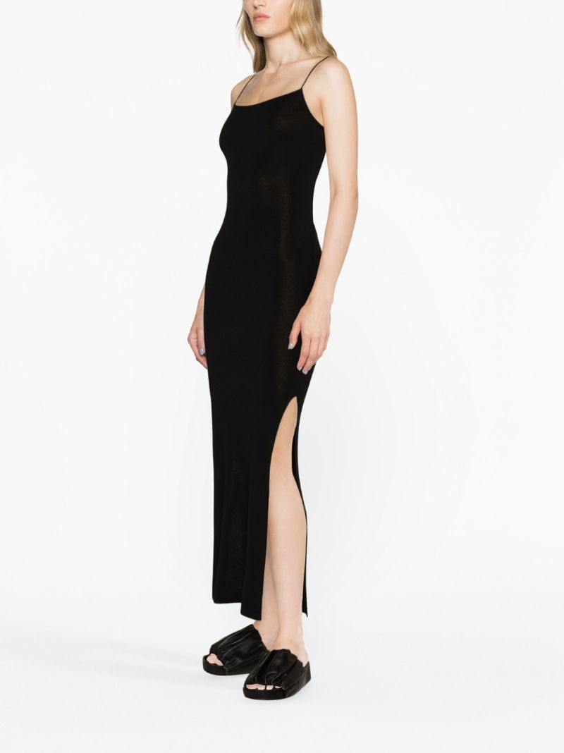 Black Knitted Midi Dress