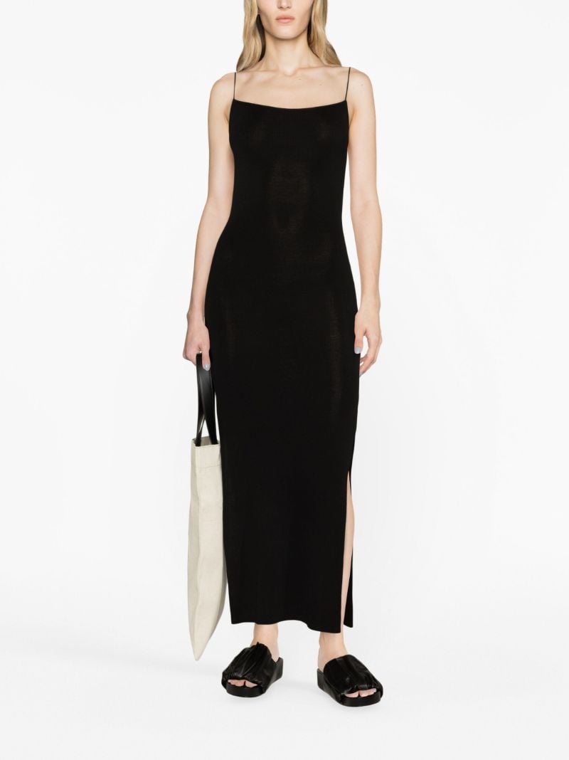 Black Knitted Midi Dress