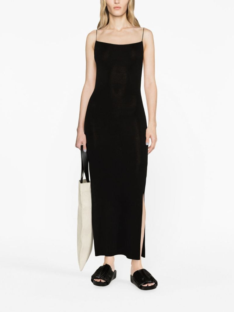 Black Knitted Midi Dress