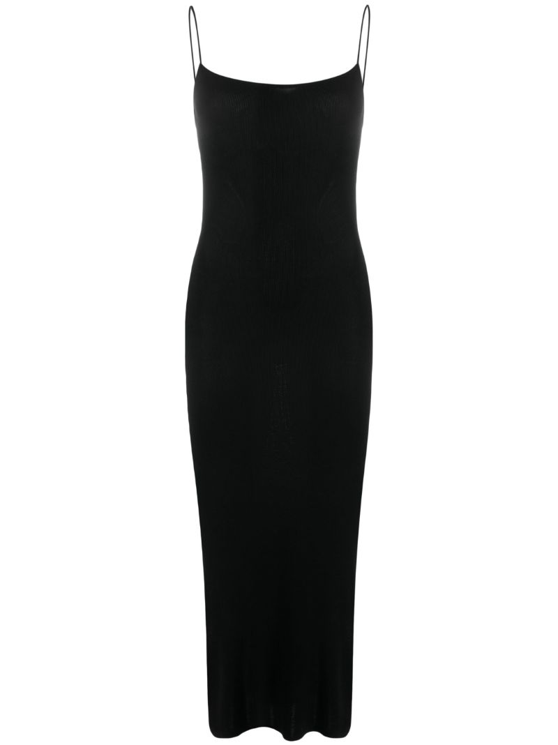 Black Knitted Midi Dress