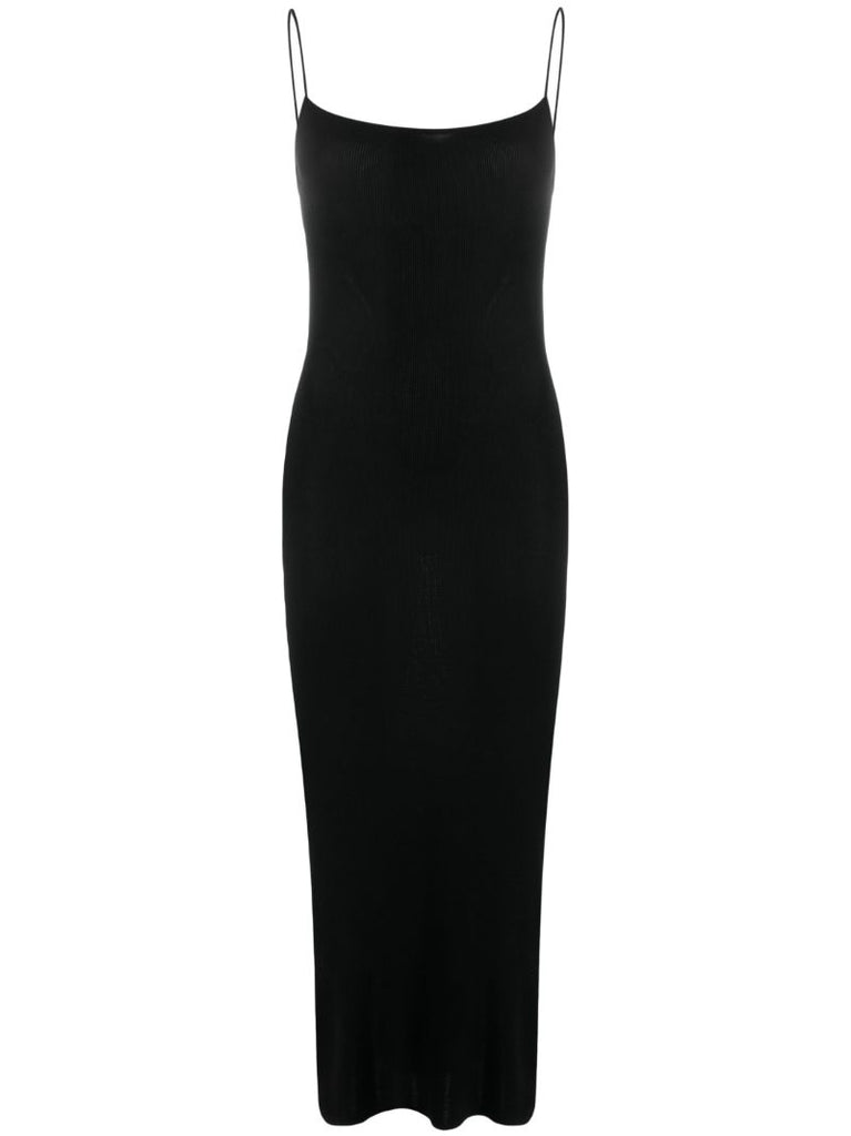 Black Knitted Midi Dress