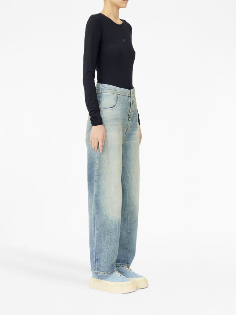 Blue Wide Leg Jeans